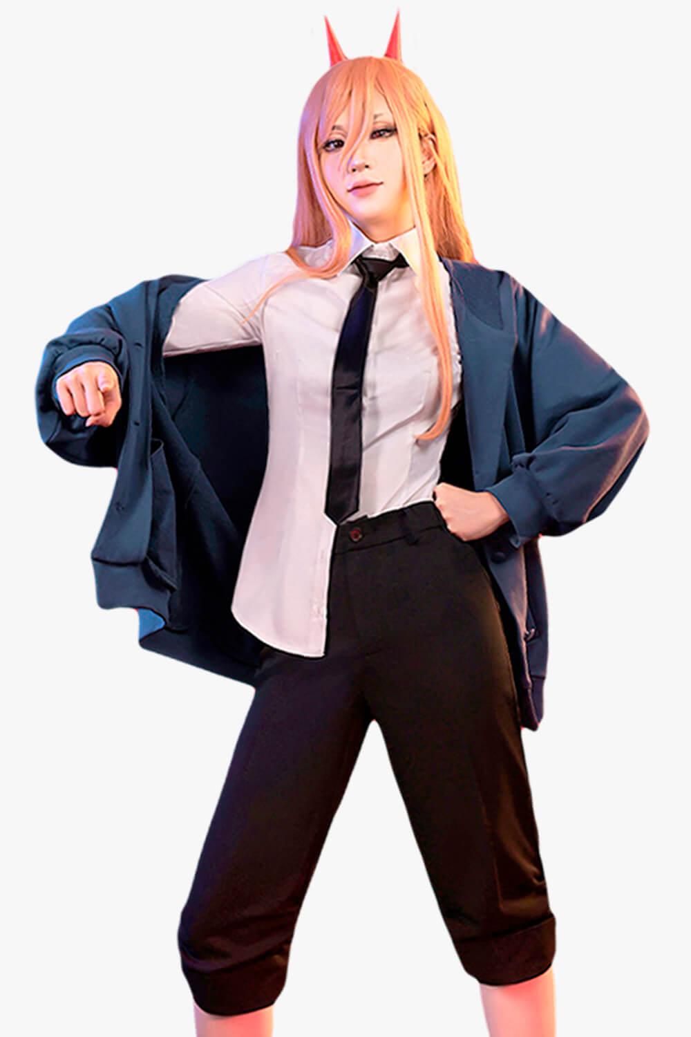 Chainsaw Man Power Cosplay Costume Blue Hoodie Set - Aesthetic Clothes Shop Chainsaw Man Power Cosplay Costume Blue Hoodie Set - Aesthetic Clothes Shop