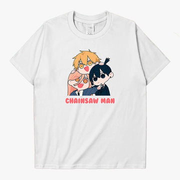 Chainsaw Man Power Denji Aki Kawaii T-Shirt - Aesthetic Clothes Shop Chainsaw Man Power Denji Aki Kawaii T-Shirt - Aesthetic Clothes Shop