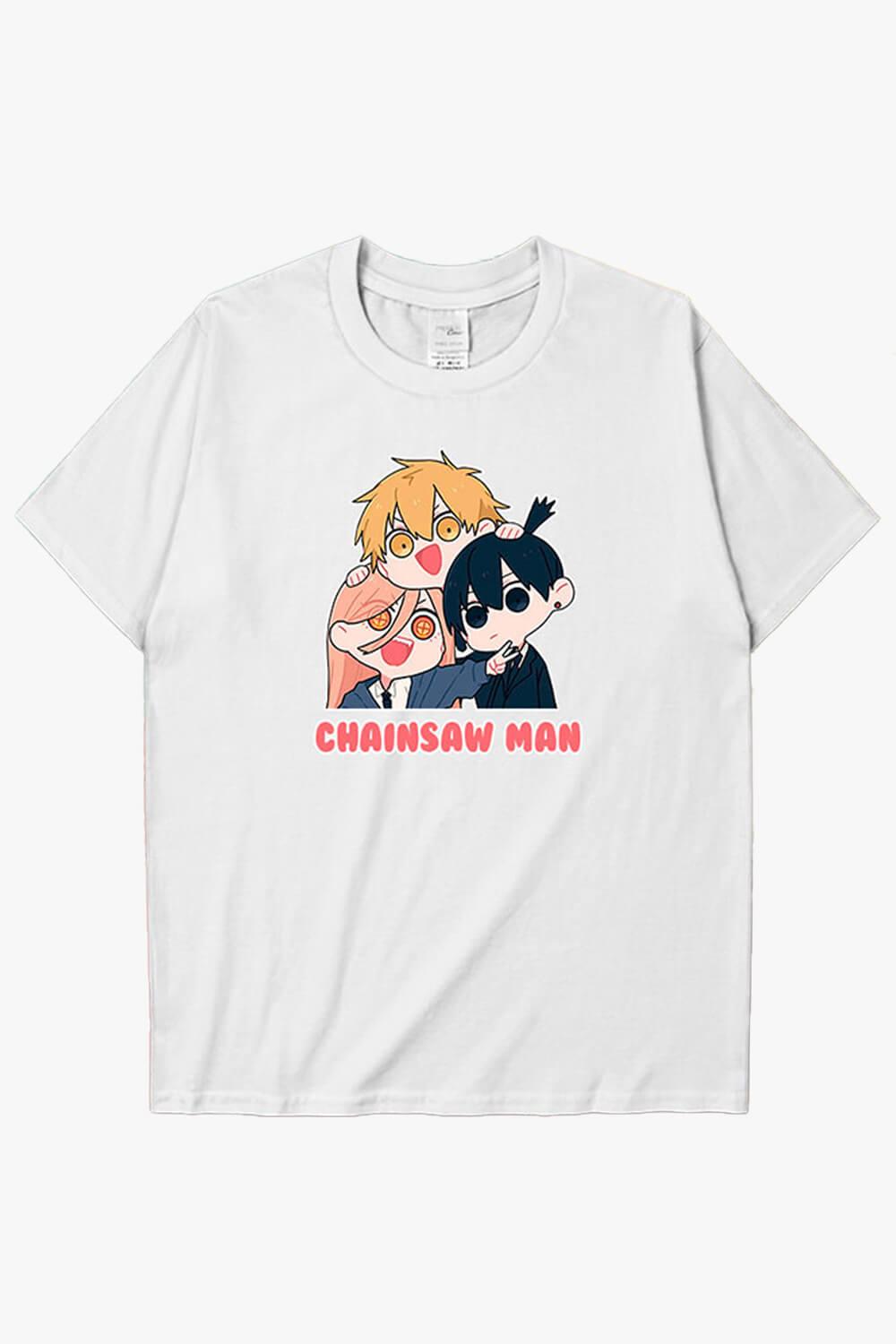 Chainsaw Man Power Denji Aki Kawaii T-Shirt - Aesthetic Clothes Shop Chainsaw Man Power Denji Aki Kawaii T-Shirt - Aesthetic Clothes Shop