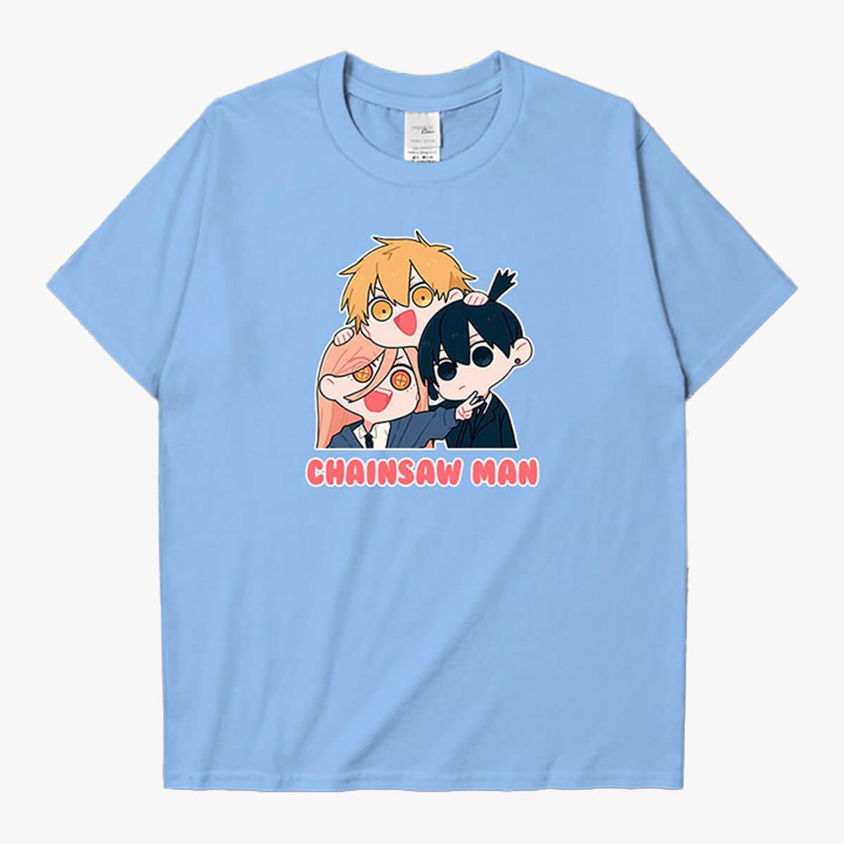 Chainsaw Man Power Denji Aki Kawaii T-Shirt - Aesthetic Clothes Shop Chainsaw Man Power Denji Aki Kawaii T-Shirt - Aesthetic Clothes Shop
