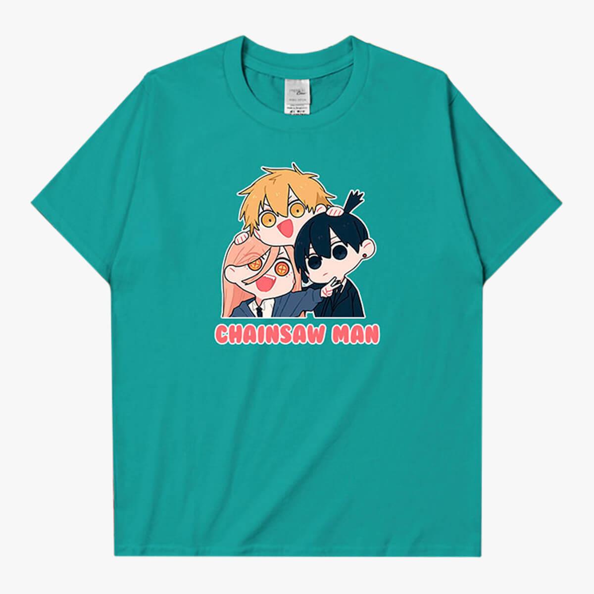 Chainsaw Man Power Denji Aki Kawaii T-Shirt - Aesthetic Clothes Shop Chainsaw Man Power Denji Aki Kawaii T-Shirt - Aesthetic Clothes Shop