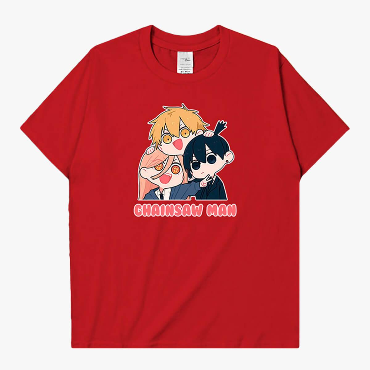 Chainsaw Man Power Denji Aki Kawaii T-Shirt - Aesthetic Clothes Shop Chainsaw Man Power Denji Aki Kawaii T-Shirt - Aesthetic Clothes Shop