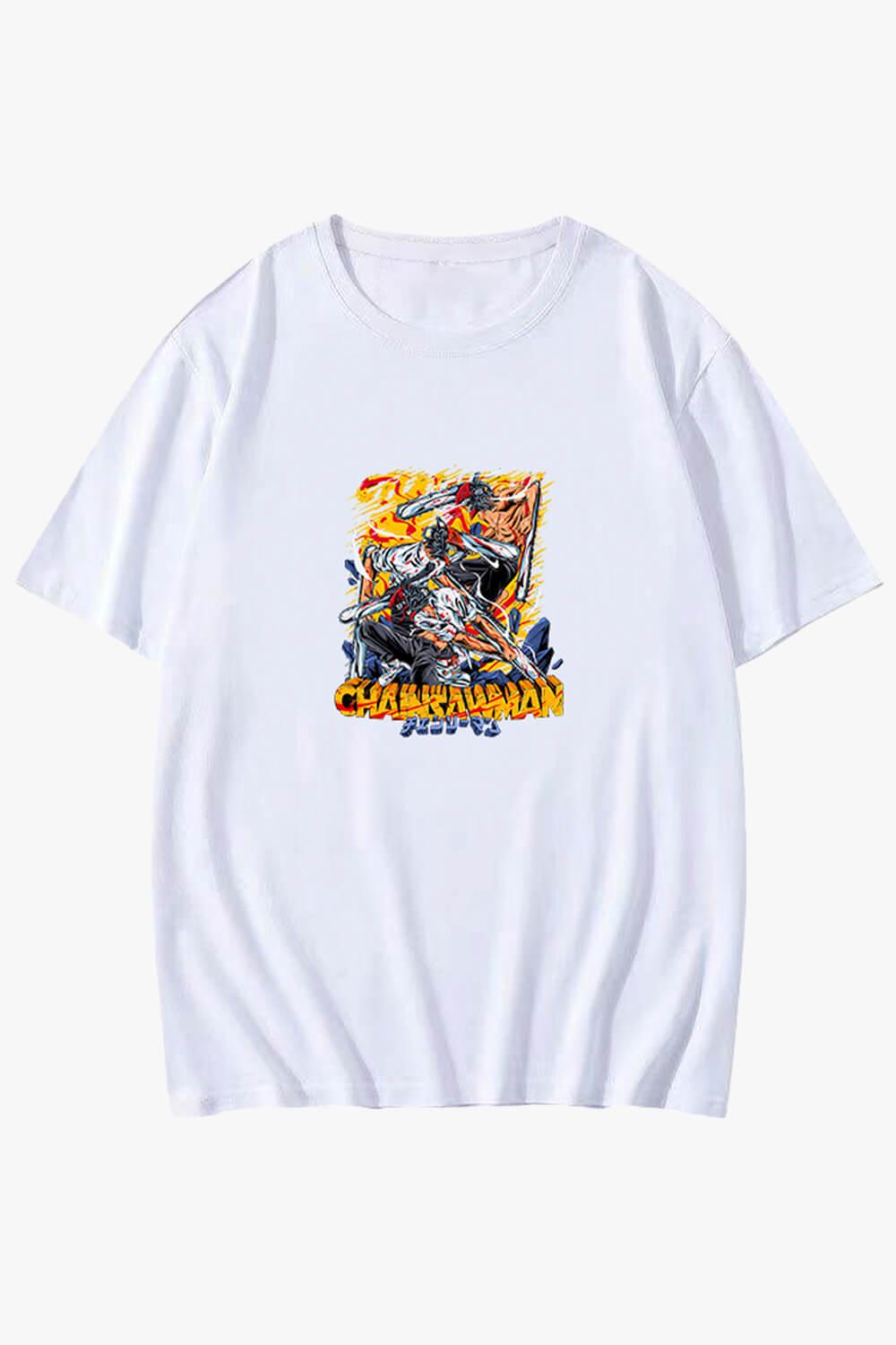 Chainsaw Man Retro Devil Denji T-Shirt - Aesthetic Clothes Shop Chainsaw Man Retro Devil Denji T-Shirt - Aesthetic Clothes Shop