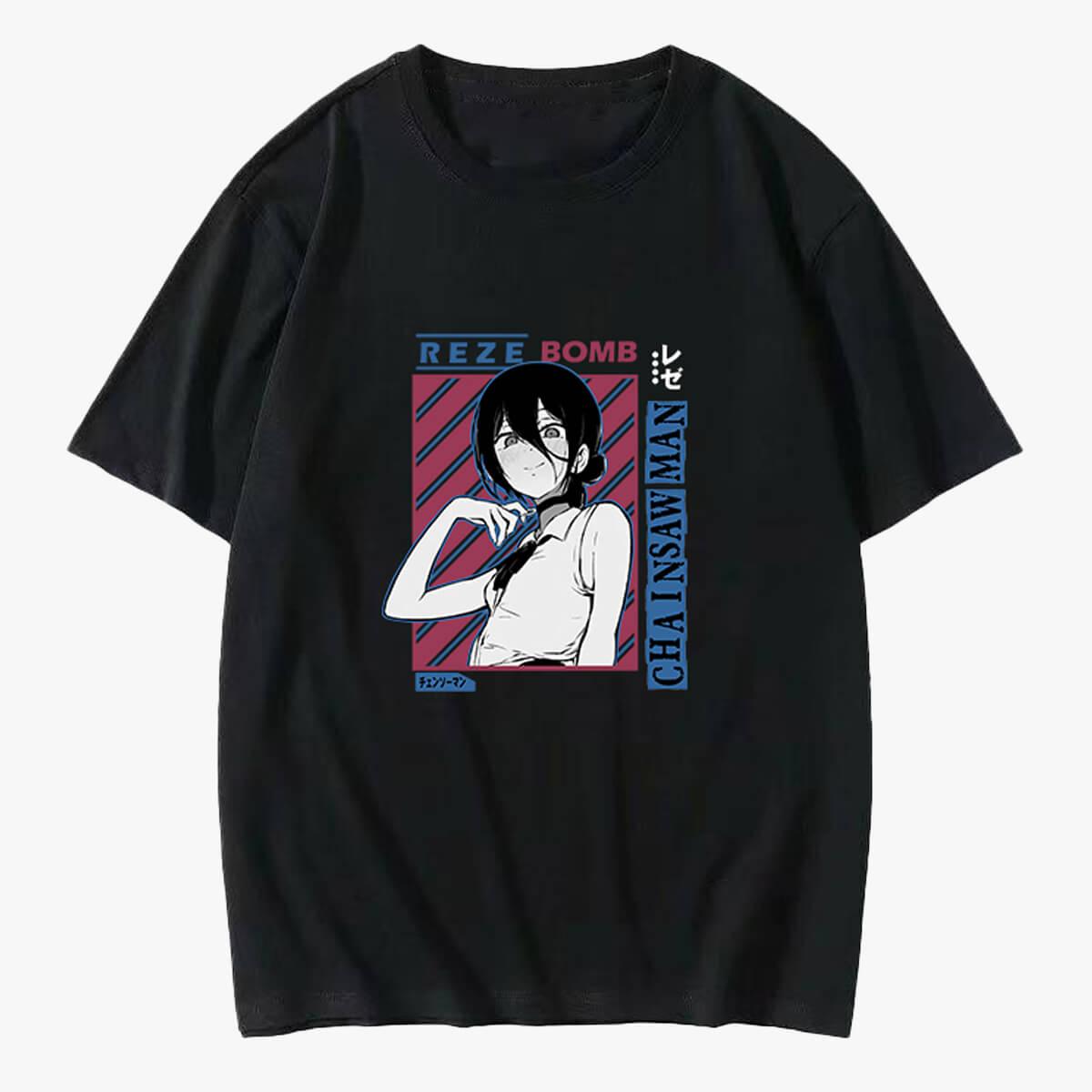 Chainsaw Man Reze Smile Manga T-Shirt - Aesthetic Clothes Shop Chainsaw Man Reze Smile Manga T-Shirt - Aesthetic Clothes Shop