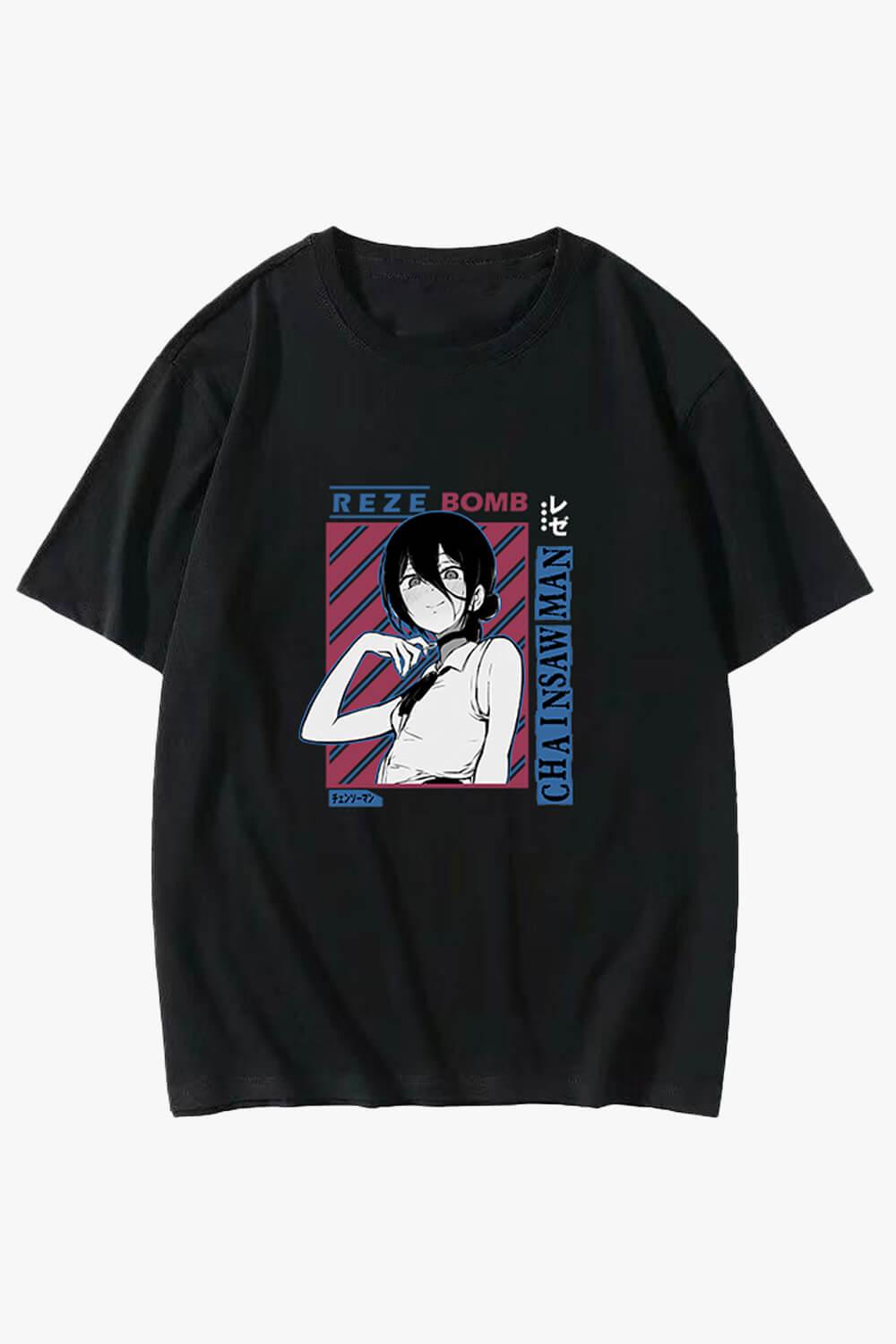 Chainsaw Man Reze Smile Manga T-Shirt - Aesthetic Clothes Shop Chainsaw Man Reze Smile Manga T-Shirt - Aesthetic Clothes Shop