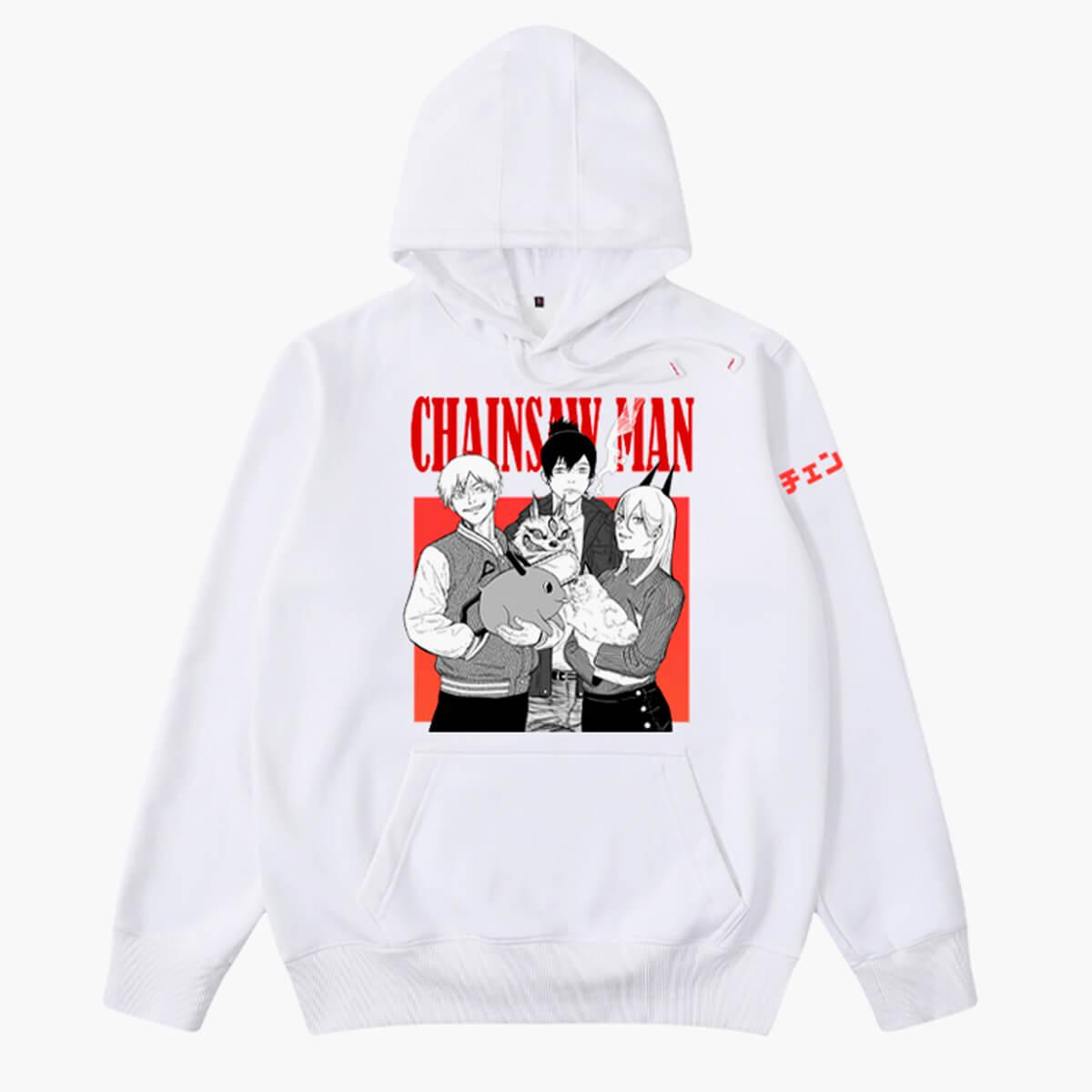Chainsaw Man Trio Hoodie Denji Aki Power - Aesthetic Clothes Shop Chainsaw Man Trio Hoodie Denji Aki Power - Aesthetic Clothes Shop