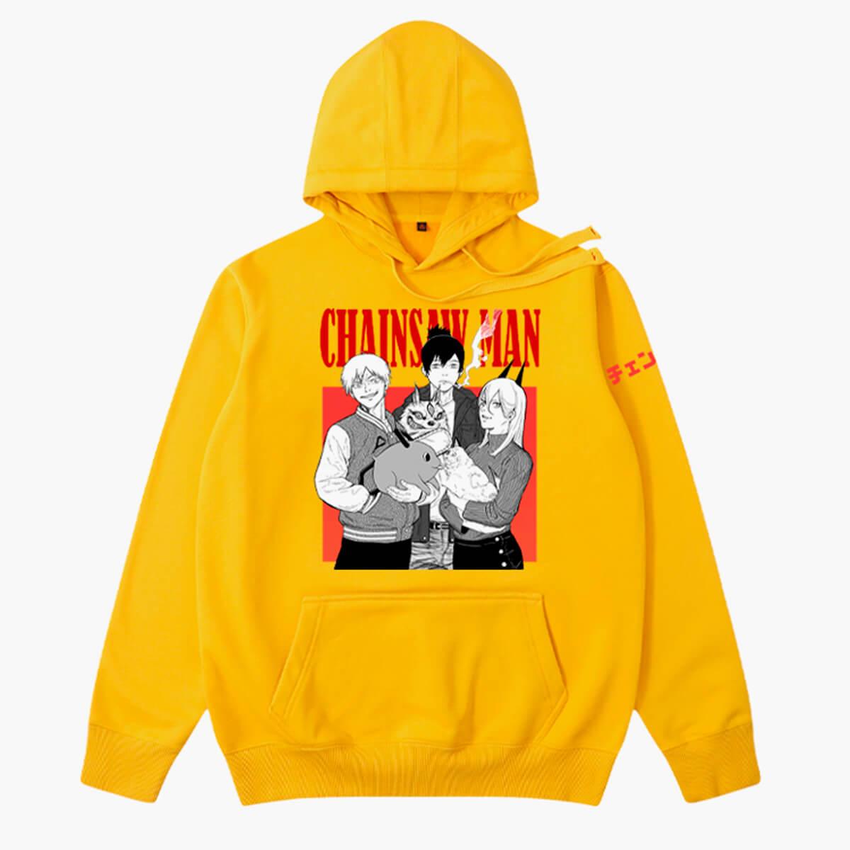 Chainsaw Man Trio Hoodie Denji Aki Power - Aesthetic Clothes Shop Chainsaw Man Trio Hoodie Denji Aki Power - Aesthetic Clothes Shop