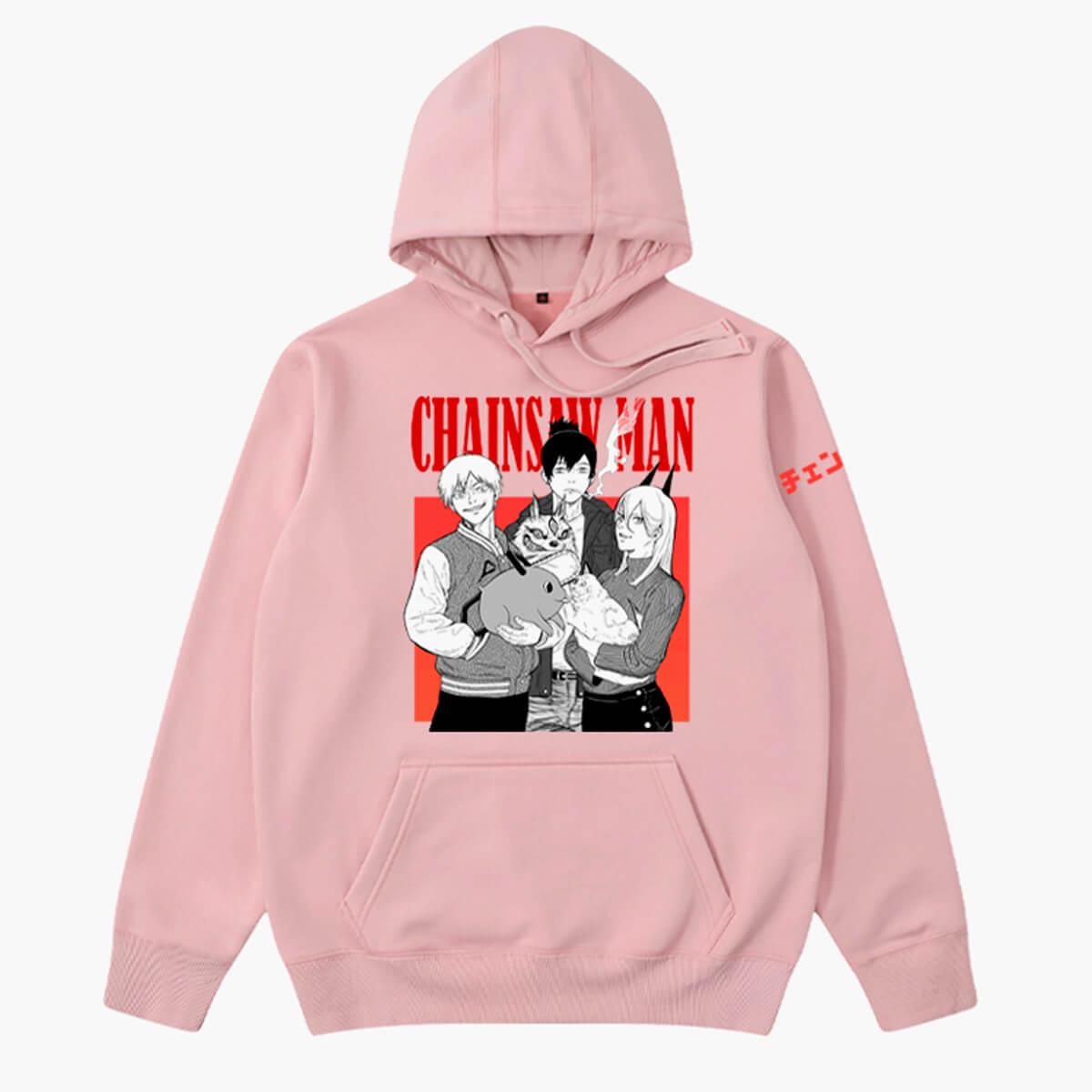 Chainsaw Man Trio Hoodie Denji Aki Power - Aesthetic Clothes Shop Chainsaw Man Trio Hoodie Denji Aki Power - Aesthetic Clothes Shop