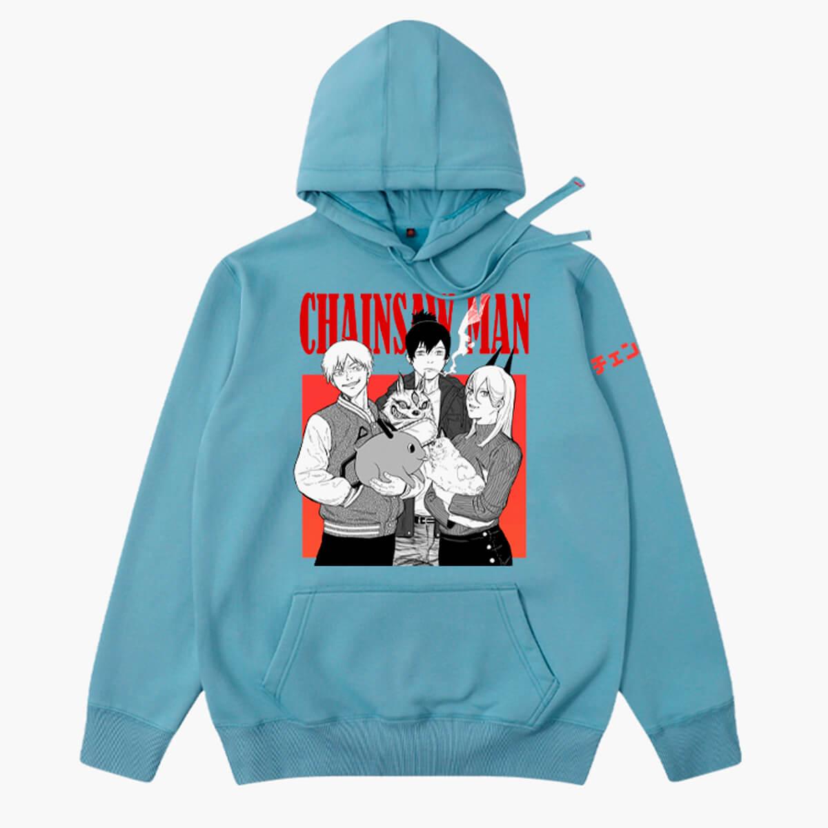 Chainsaw Man Trio Hoodie Denji Aki Power - Aesthetic Clothes Shop Chainsaw Man Trio Hoodie Denji Aki Power - Aesthetic Clothes Shop