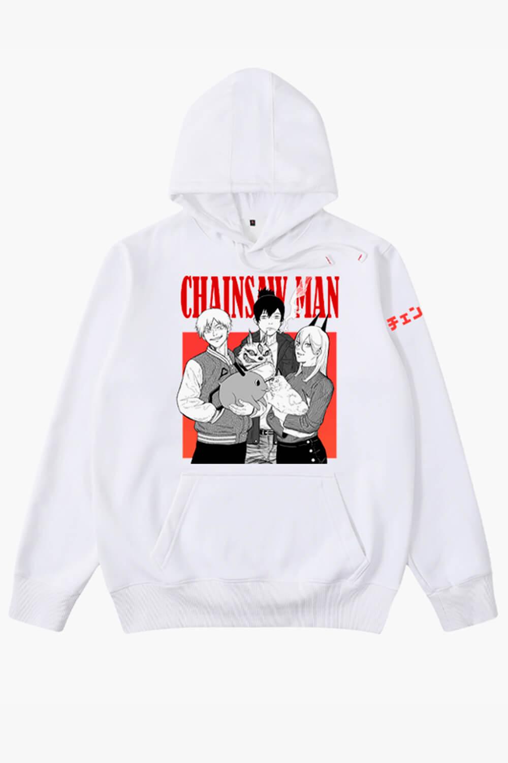 Chainsaw Man Trio Hoodie Denji Aki Power - Aesthetic Clothes Shop Chainsaw Man Trio Hoodie Denji Aki Power - Aesthetic Clothes Shop