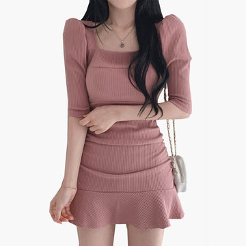 Coquette Aesthetic Dress Puff Shoulder Coquette Aesthetic Dress Puff Shoulder