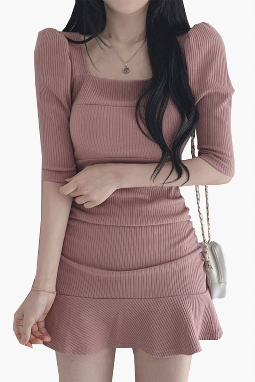 Coquette Aesthetic Dress Puff Shoulder Coquette Aesthetic Dress Puff Shoulder