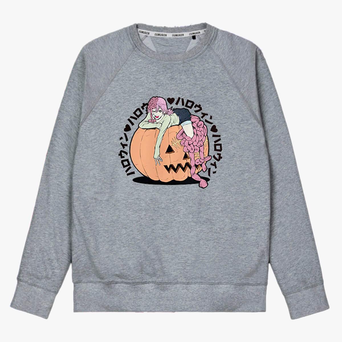 Cosmo Pumpkin Chainsaw Man Halloween Sweatshirt - Aesthetic Clothes Shop Cosmo Pumpkin Chainsaw Man Halloween Sweatshirt - Aesthetic Clothes Shop