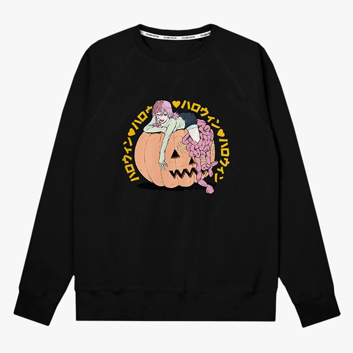 Cosmo Pumpkin Chainsaw Man Halloween Sweatshirt - Aesthetic Clothes Shop Cosmo Pumpkin Chainsaw Man Halloween Sweatshirt - Aesthetic Clothes Shop