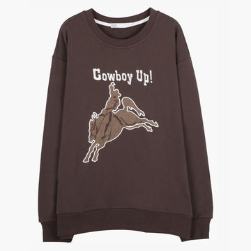 Cowboy Up Brown Sweatshirt Cowboy Up Brown Sweatshirt