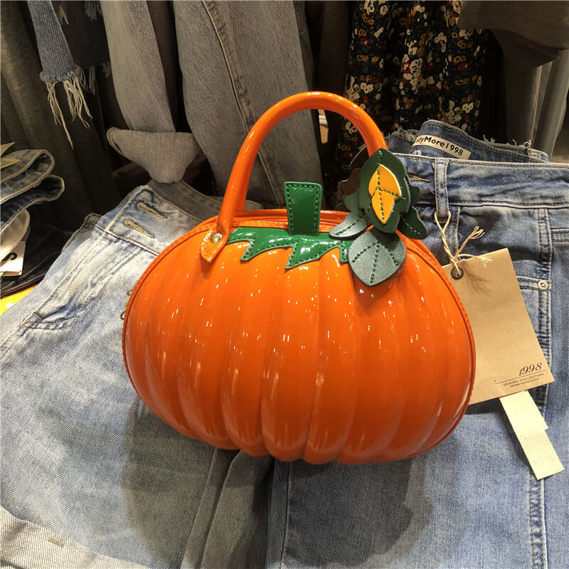 Creative Pumpkin Handbag Bright Fashion Creative Pumpkin Handbag Bright Fashion