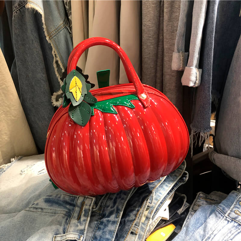 Creative Pumpkin Handbag Bright Fashion Creative Pumpkin Handbag Bright Fashion