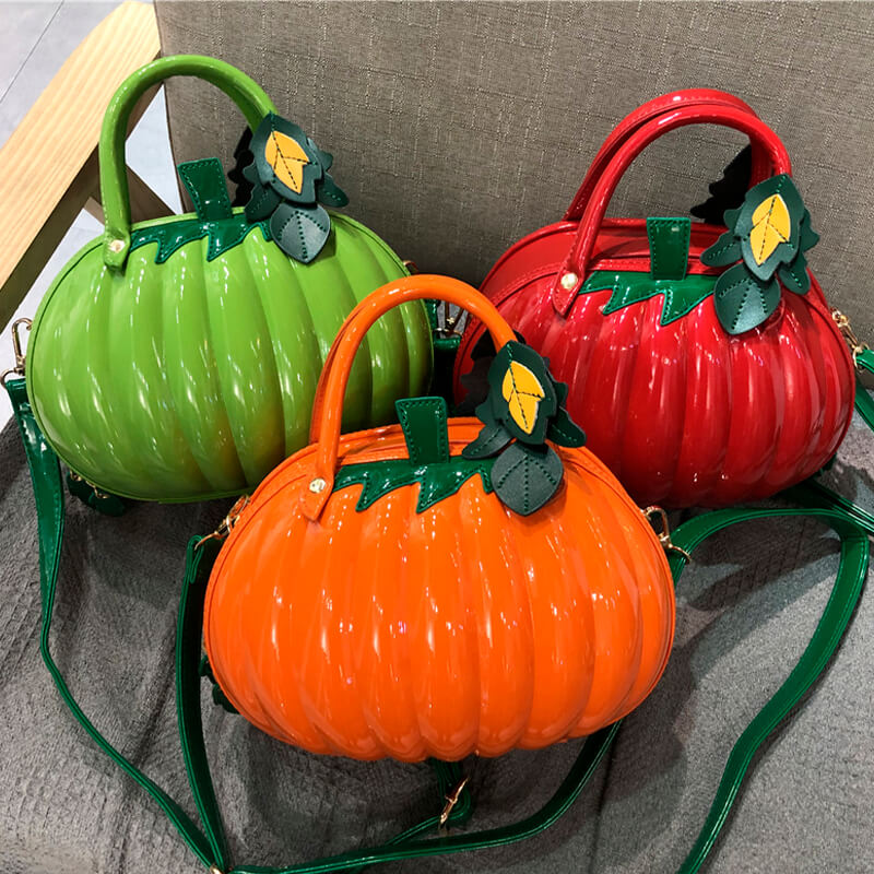 Creative Pumpkin Handbag Bright Fashion Creative Pumpkin Handbag Bright Fashion