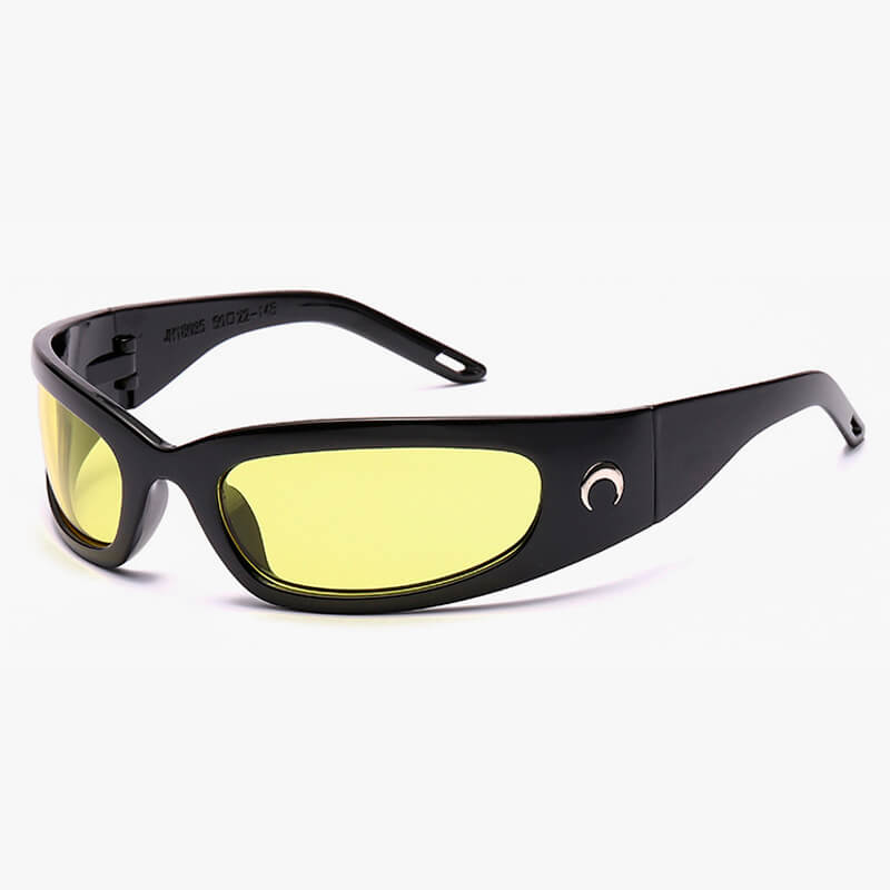 Crescent Moon Rectangular Aesthetic Sunglasses Crescent Moon Rectangular Aesthetic Sunglasses