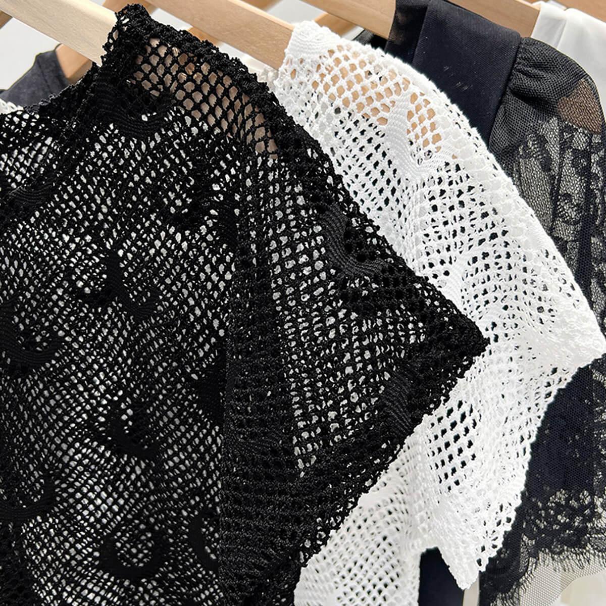 Crescent Moon Small Fishnet Crop Top - Aesthetic Clothes Shop Crescent Moon Small Fishnet Crop Top - Aesthetic Clothes Shop