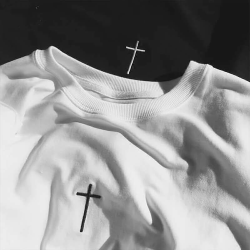 Cross Embroidery Darkcore T-Shirt Cross Embroidery Darkcore T-Shirt