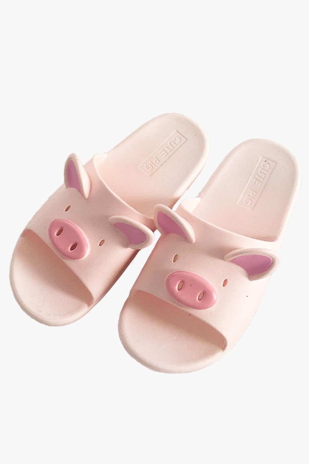 Cute Pink Pig Slides Softie Aesthetic - Aesthetic Clothes Shop