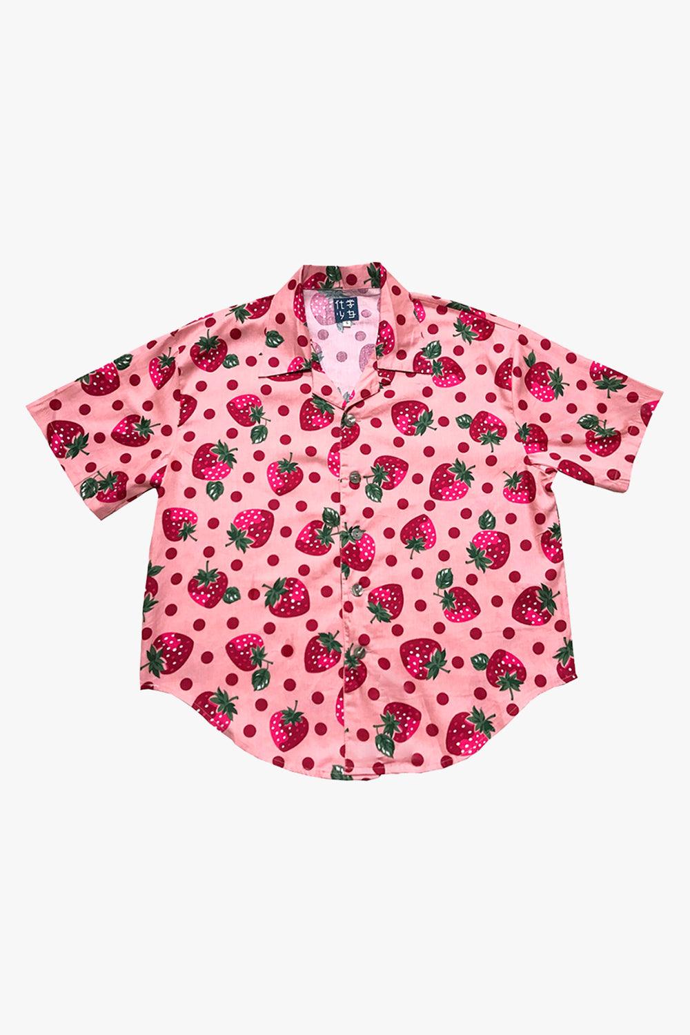 Cute Pink Strawberry Shirt - Aesthetic Clothes Shop Cute Pink Strawberry Shirt - Aesthetic Clothes Shop