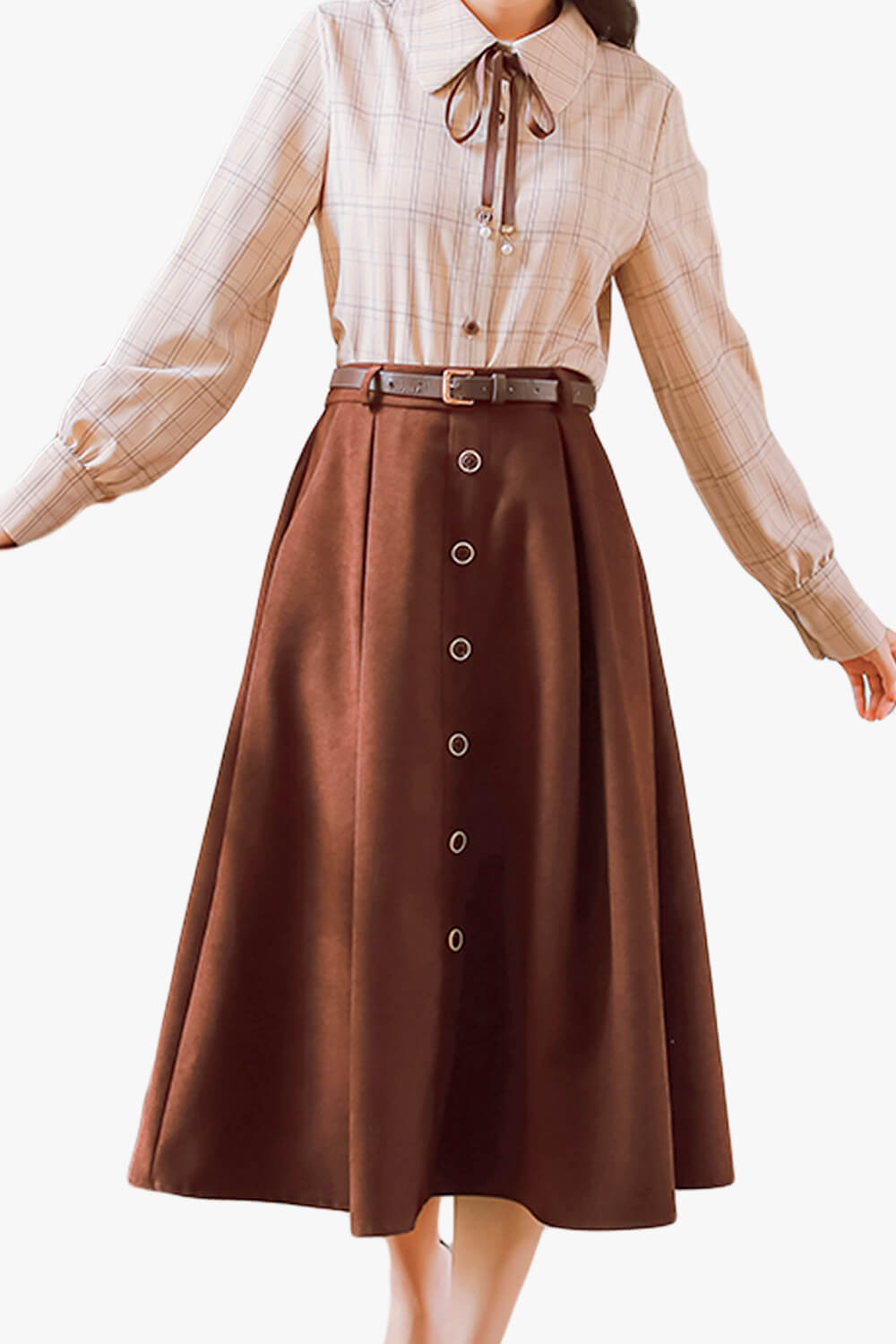 Dark Academia Brown Long Skirt Dark Academia Brown Long Skirt