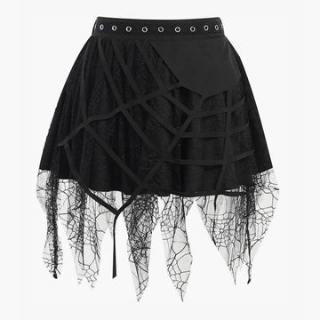 Dark Goth Spider Web Skirt Dark Goth Spider Web Skirt