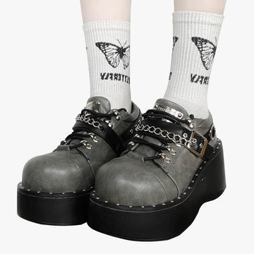 Dark Grunge Aesthetic Creeper Shoes