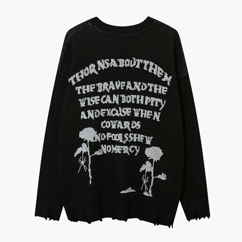 Dark Grunge Sweater Thorns About Them Dark Grunge Sweater Thorns About Them