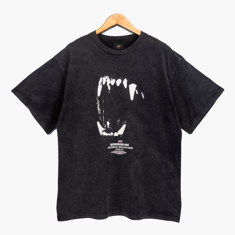 Dark Grunge T-Shirt Rottweiler Teeth - Aesthetic Shop