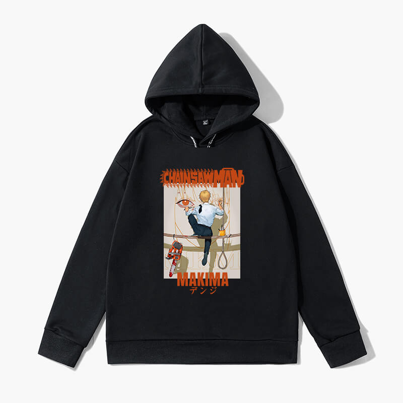 Denji Painting Makima Face Anime Hoodie Chainsaw Man Denji Painting Makima Face Anime Hoodie Chainsaw Man