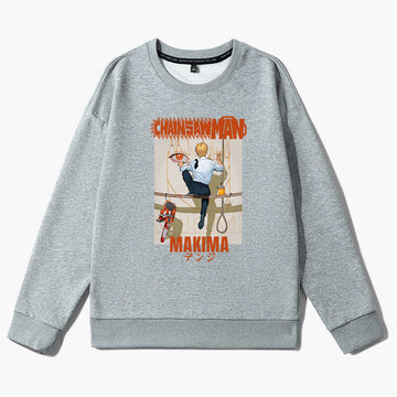 Denji Painting Makima Face Sweatshirt Chainsaw Man Denji Painting Makima Face Sweatshirt Chainsaw Man