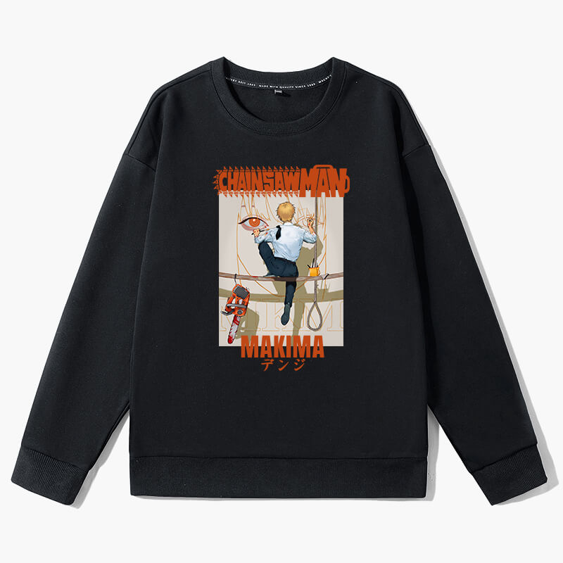 Denji Painting Makima Face Sweatshirt Chainsaw Man Denji Painting Makima Face Sweatshirt Chainsaw Man