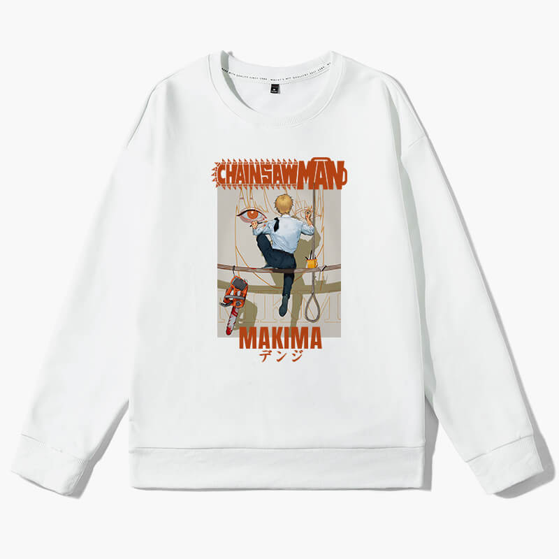 Denji Painting Makima Face Sweatshirt Chainsaw Man Denji Painting Makima Face Sweatshirt Chainsaw Man