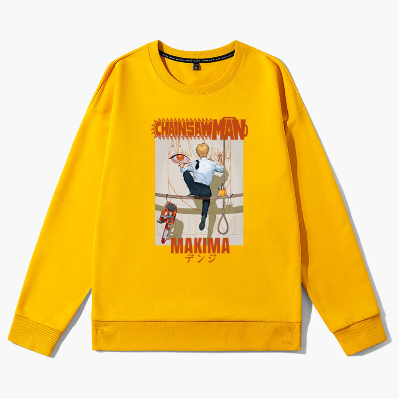 Denji Painting Makima Face Sweatshirt Chainsaw Man Denji Painting Makima Face Sweatshirt Chainsaw Man