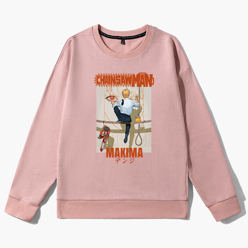 Denji Painting Makima Face Sweatshirt Chainsaw Man Denji Painting Makima Face Sweatshirt Chainsaw Man
