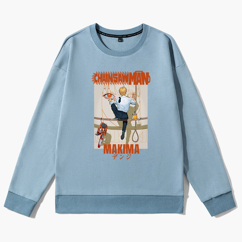 Denji Painting Makima Face Sweatshirt Chainsaw Man Denji Painting Makima Face Sweatshirt Chainsaw Man