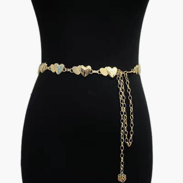 Double Heart Aesthetic Chain Belt Double Heart Aesthetic Chain Belt
