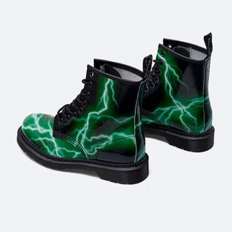 Dr Martens Green Lightning Boots