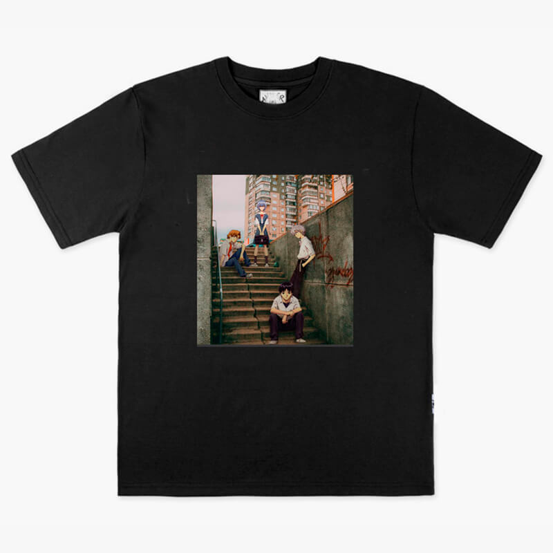 Dullcore Aesthetic Evangelion Characters Anime T-Shirt Dullcore Aesthetic Evangelion Characters Anime T-Shirt