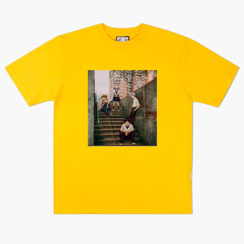 Dullcore Aesthetic Evangelion Characters Anime T-Shirt Dullcore Aesthetic Evangelion Characters Anime T-Shirt