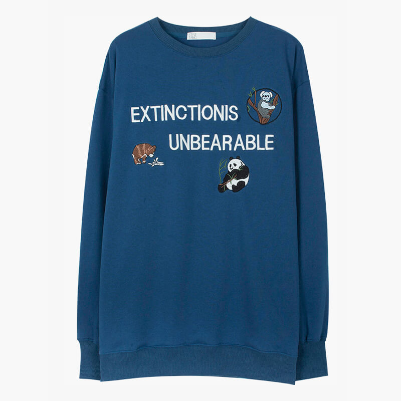 Extinction Is Unbearable Retro Sweatshirt Extinction Is Unbearable Retro Sweatshirt