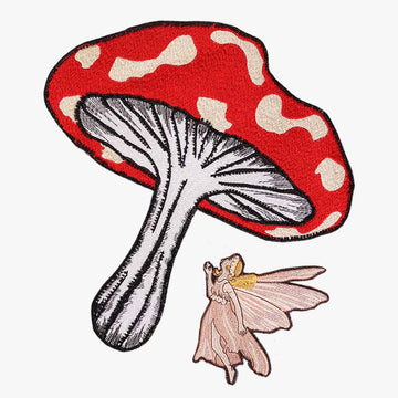 Fairy and Amanita Mushroom Patch