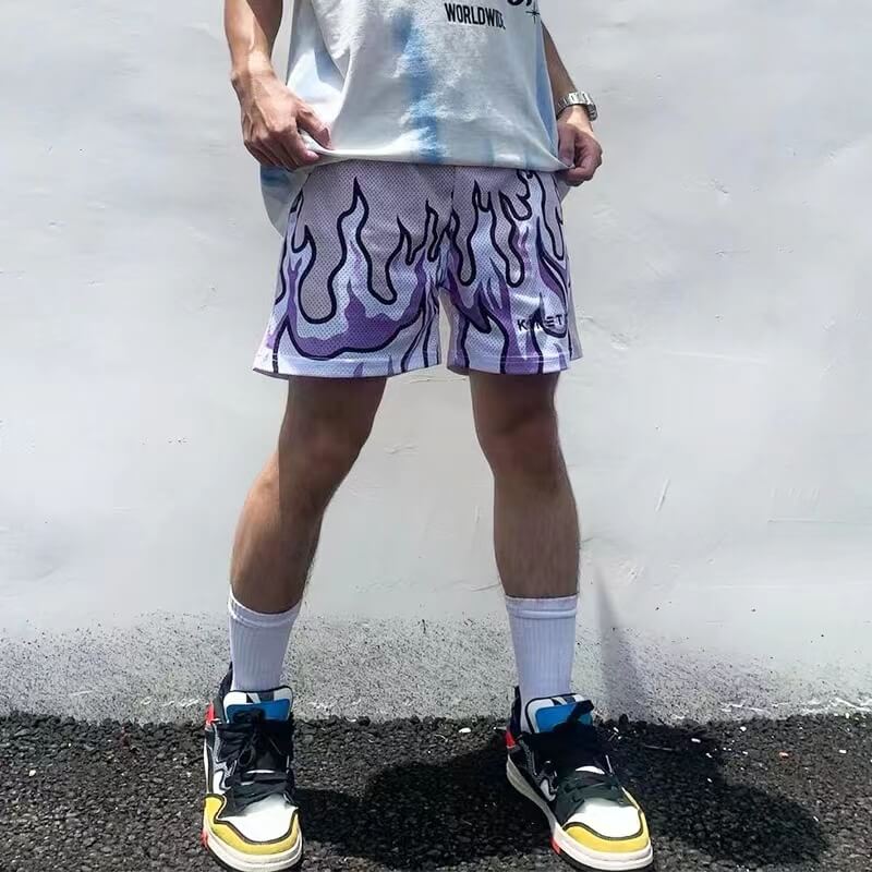 Flame Aesthetic Basketball Shorts Unisex Flame Aesthetic Basketball Shorts Unisex