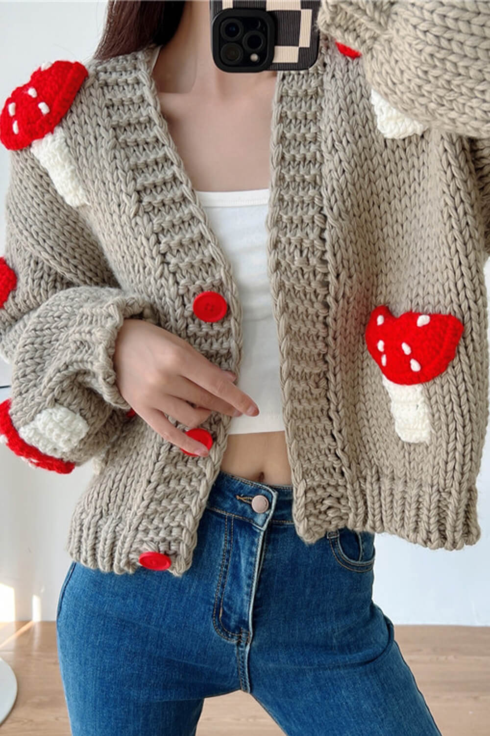 Fly Agaric Cardigan Crochet Aesthetic Fly Agaric Cardigan Crochet Aesthetic