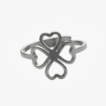 Four Leaf Clover Aesthetic Ring - Aesthetic Clothes Shop Four Leaf Clover Aesthetic Ring - Aesthetic Clothes Shop