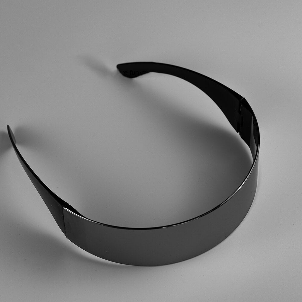 Futuristic Y2K Black Mono Glasses Futuristic Y2K Black Mono Glasses