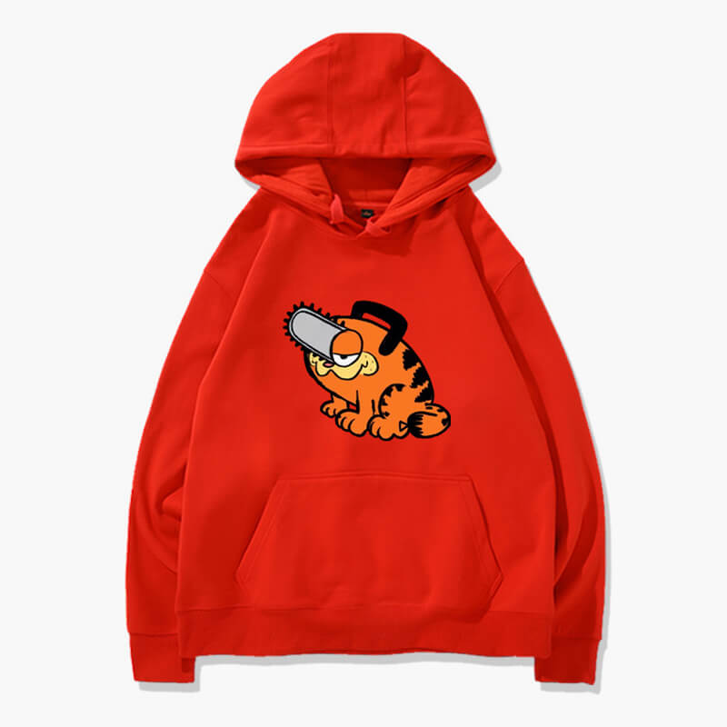 Garfield Pochita Hoodie Chainsaw Man Garfield Pochita Hoodie Chainsaw Man